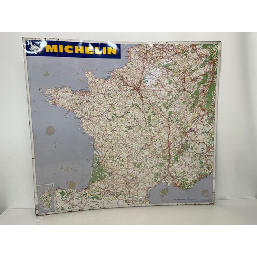 29 - Michelin lithographed metal garage sign, a 1970 dated map of France. 80 cm x 72 cm.

This lot is col... 