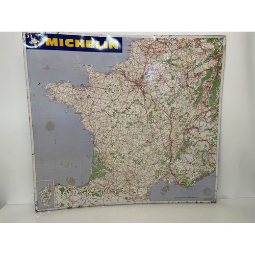 29 - Michelin lithographed metal garage sign, a 1970 dated map of France. 80 cm x 72 cm.

This lot is col... 