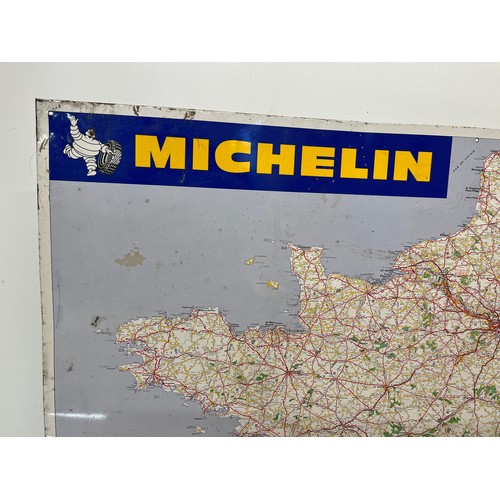 29 - Michelin lithographed metal garage sign, a 1970 dated map of France. 80 cm x 72 cm.

This lot is col... 