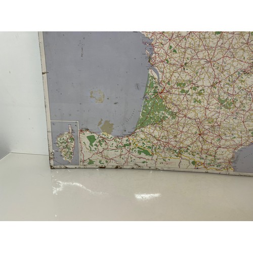 29 - Michelin lithographed metal garage sign, a 1970 dated map of France. 80 cm x 72 cm.

This lot is col... 