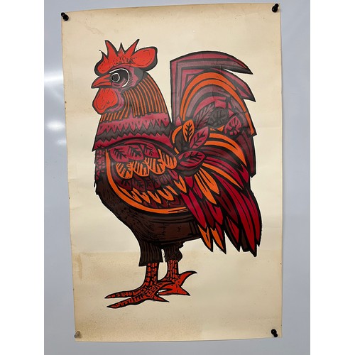 38 - Mid Century furnishing, classic 1970’s Gallery 5 Art poster of a Red Rooster.

This lot is available... 