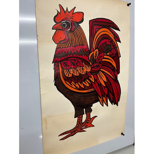 38 - Mid Century furnishing, classic 1970’s Gallery 5 Art poster of a Red Rooster.

This lot is available... 