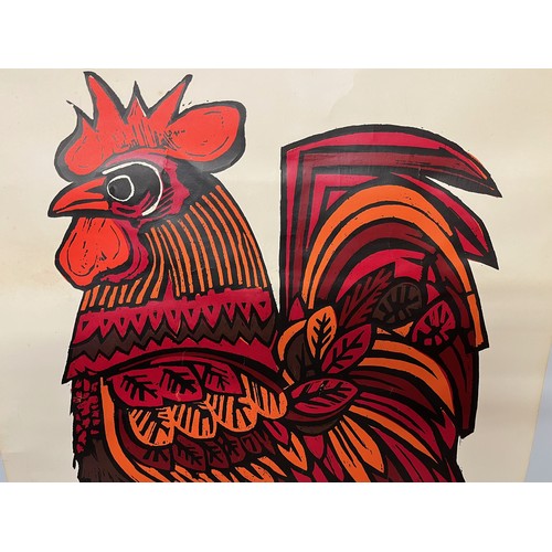 38 - Mid Century furnishing, classic 1970’s Gallery 5 Art poster of a Red Rooster.

This lot is available... 