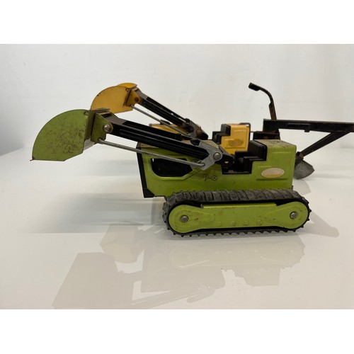 50 - Tonka toys, two tinplate bulldozer models.

This lot is available for in-house shipping