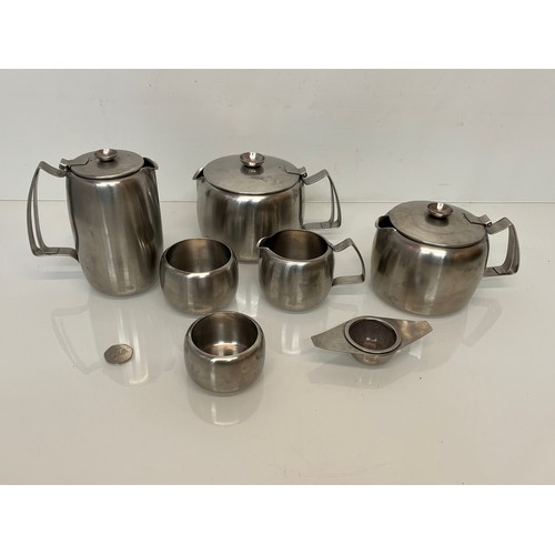 74 - Mid century stainless steel tea wares marked for Old Hall range.

This lot is available for in-house... 