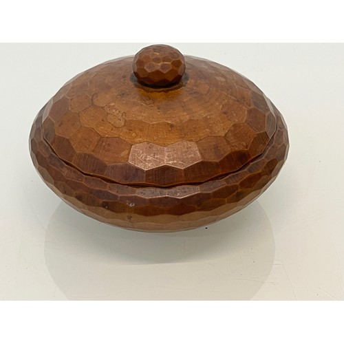 76 - Art Deco treen bowl, surface is made of hexagonal facets and has a lovely patina.

This lot is avail... 