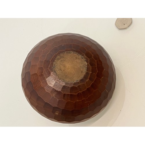 76 - Art Deco treen bowl, surface is made of hexagonal facets and has a lovely patina.

This lot is avail... 