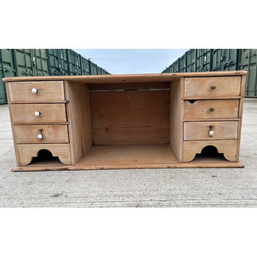 94 - Pine storage unit with six drawers, 71cm x 27 cm x 29 cm high.

This lot is collection only