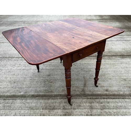 95 - Mahogany dinning room furniture, a Pembroke table with a nicely figured top.

This lot is collection... 