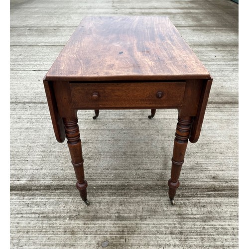 95 - Mahogany dinning room furniture, a Pembroke table with a nicely figured top.

This lot is collection... 