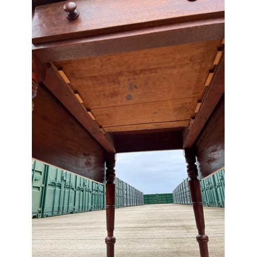 95 - Mahogany dinning room furniture, a Pembroke table with a nicely figured top.

This lot is collection... 