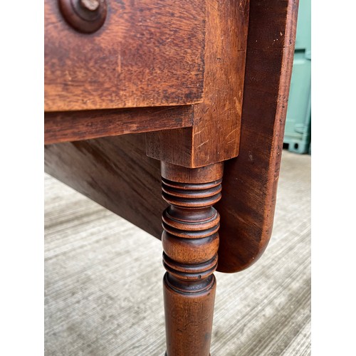 95 - Mahogany dinning room furniture, a Pembroke table with a nicely figured top.

This lot is collection... 