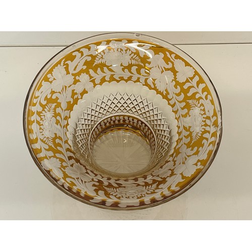 122 - Decorative cut class bowl.

This lot is available for in-house shipping