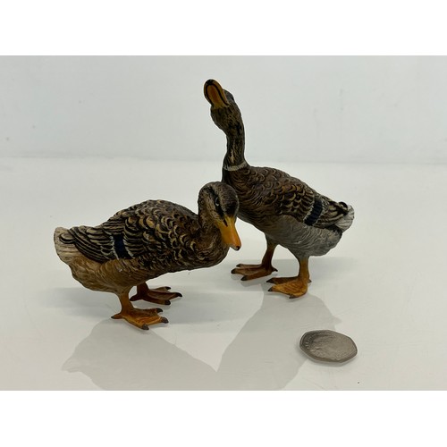 139 - Two cold painted brass figures of Ducks.

This lot is available for in-house shipping