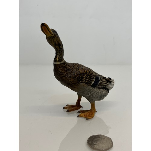 139 - Two cold painted brass figures of Ducks.

This lot is available for in-house shipping