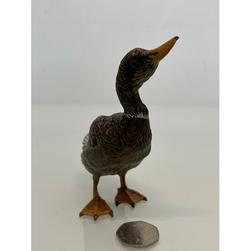 139 - Two cold painted brass figures of Ducks.

This lot is available for in-house shipping