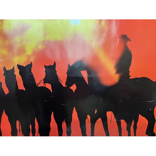 527 - Mid Century furnishing, classic 1970’s horse poster titled Lonley Ride. 

This lot is available for ... 