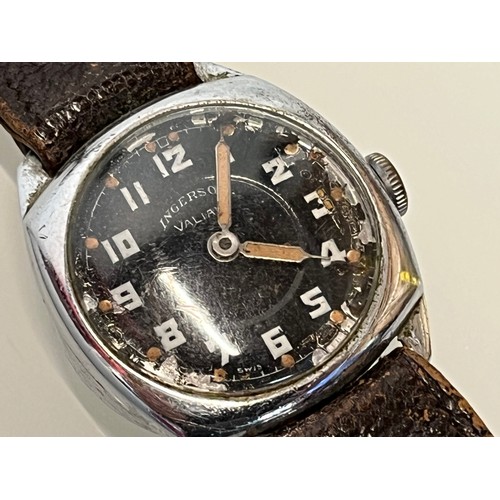 529 - Gents wristwatch, an Ingersoll Valiant with leather strap.

This lot is available for in-house shipp... 