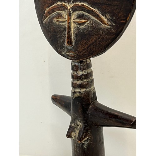 530 - Large Tribal art figure, a hand carved fertility doll, 36 cm high.

This lot is available for in-hou... 