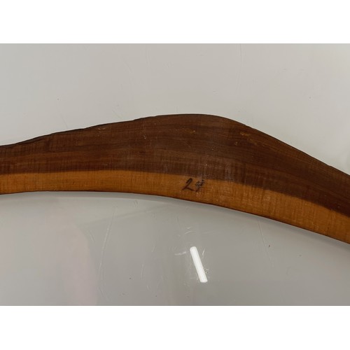 531 - Aboriginal boomerang, with catalogue / archival reference number, 46 cm long.

This lot is available... 