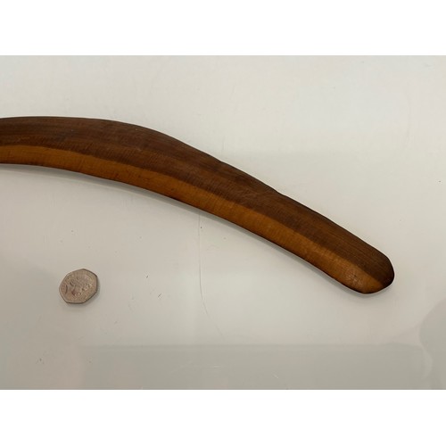 531 - Aboriginal boomerang, with catalogue / archival reference number, 46 cm long.

This lot is available... 