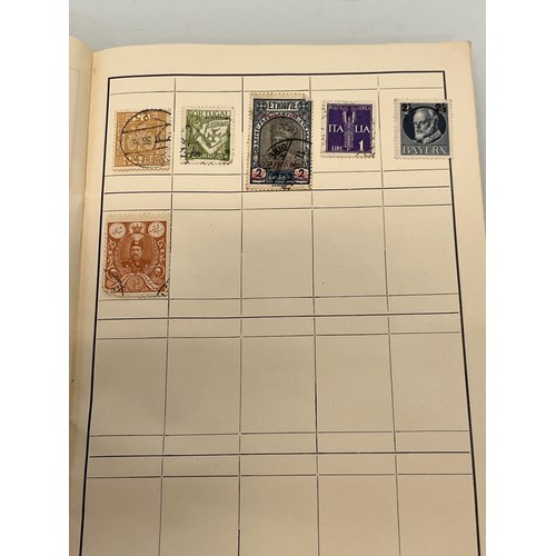 541 - Philately, an album of world Stamps and an envelope of loose stamps.

This lot is available for in-h... 