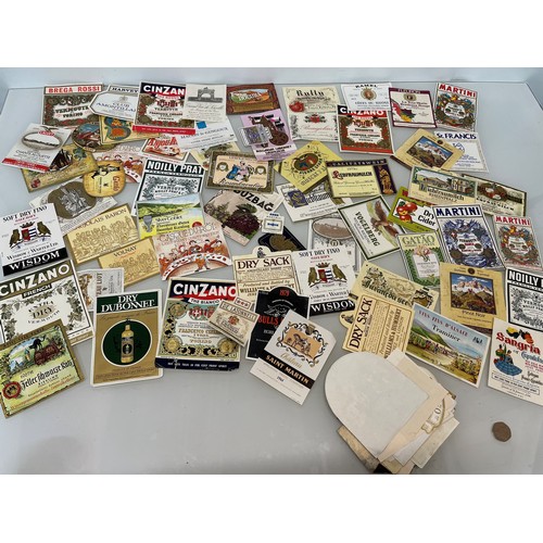 74 - Ephemera, a good collection of 120+ wine and beer bottle labels from 1950’s to 70’s.

This lot is av... 