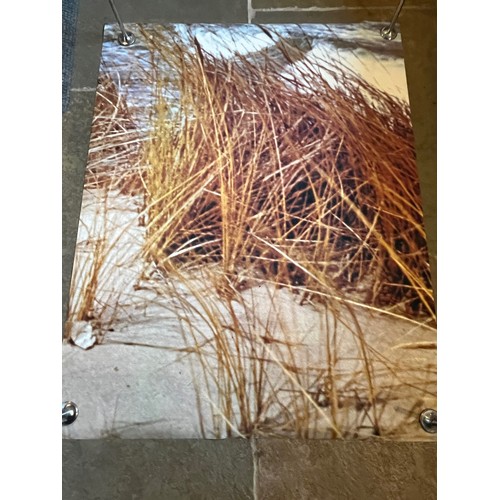 360 - Mid Century furnishing, classic Beach scene door poster. In two sections of 109 x 85 cm and in origi... 