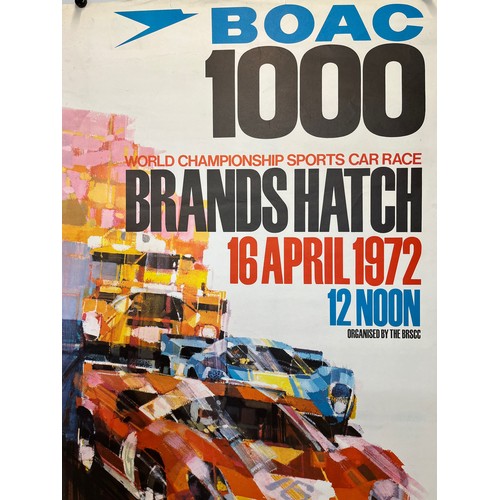 362 - Automobilia, 1972 motor racing poster by American artist Dexter Brown, 75.5 cm x 51cm.

This lot is ... 