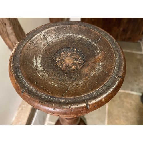 302 - Large turned wooden stand 100cm tall 17 cm diameter at the top and 30 cm diameter at the base.

This... 