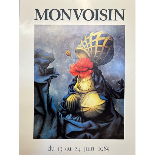 41 - 1985 Paris art exhibition poster, Monvoisin,  60 cm x 40 cm.

This lot is available for in-house shi... 