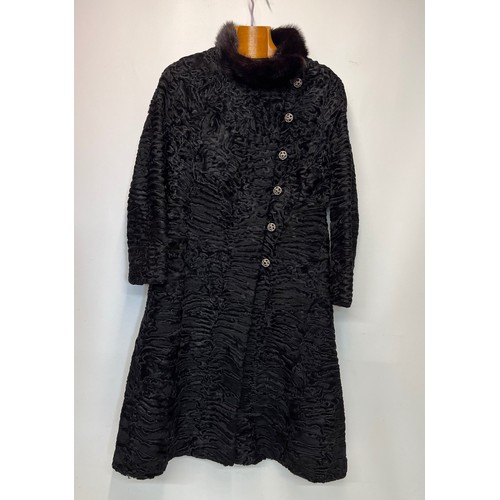 97 - Ladies full length fur coat, marked for south west African lamb, Swiss furriers mark.

This lot is a... 