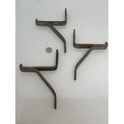 69 - Three wrought iron climbing steps. Each step is 5 inches wide.

This lot is available for in-house s... 