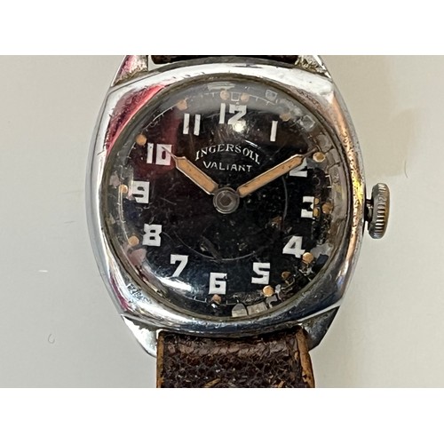 70 - Gents wristwatch, an Ingersoll Valiant with leather strap.

This lot is available for in-house shipp... 