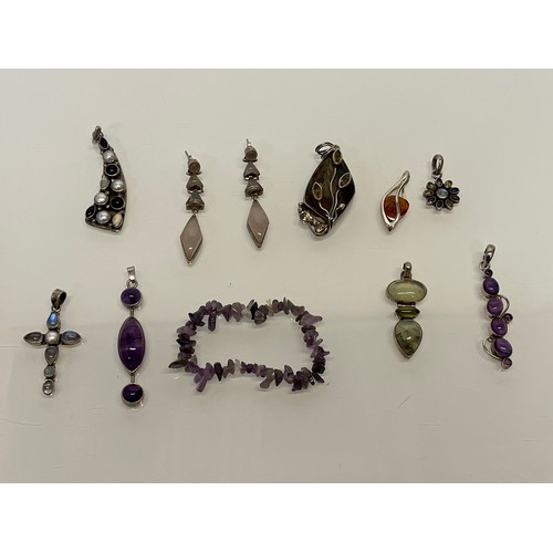 6 - A collection of contemporary jewellery some items are unmarked.

This lot is available for in-house ... 