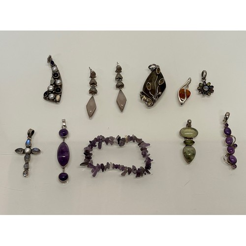 6 - A collection of contemporary jewellery some items are unmarked.

This lot is available for in-house ... 