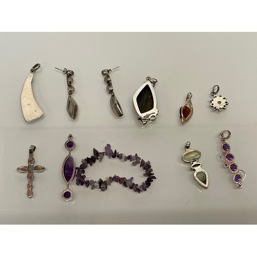 6 - A collection of contemporary jewellery some items are unmarked.

This lot is available for in-house ... 