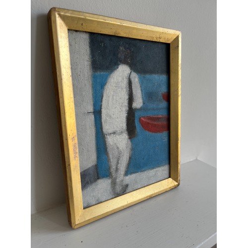 55 - Mid-century art, a framed study of a figure watching boats. 27cm x 20cm.


This lot is available for... 