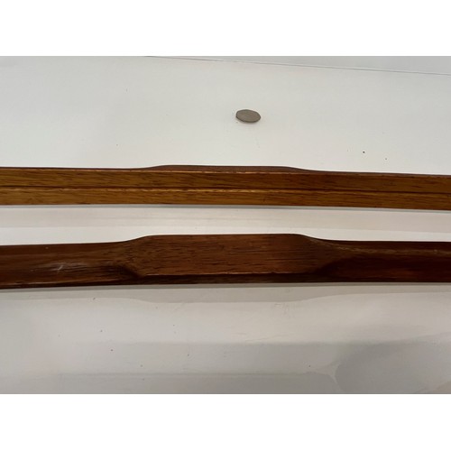 110 - A pair of miniature oak skis 60 cm long.

This lot is available for in-house shipping