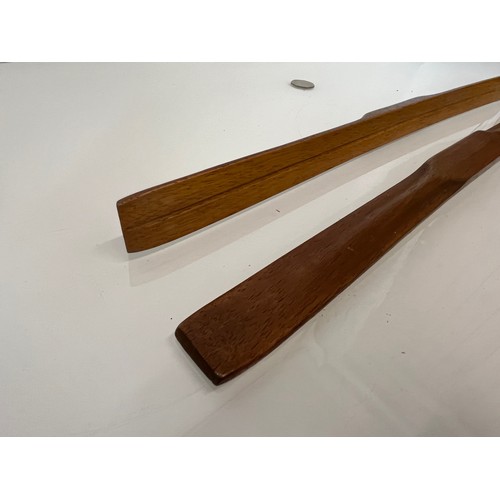 110 - A pair of miniature oak skis 60 cm long.

This lot is available for in-house shipping