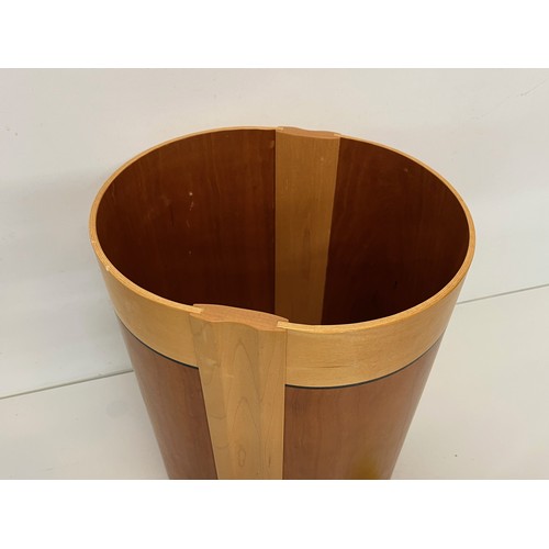 114 - Wooden waste bin.

This lot is available for in-house shipping