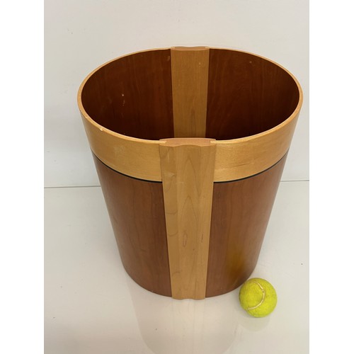 114 - Wooden waste bin.

This lot is available for in-house shipping