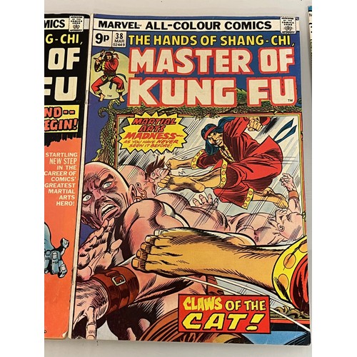 122 - Marvel and DC superhero comics, part of a large collection, Karate Kid, Master of Kung Fu and kung F... 