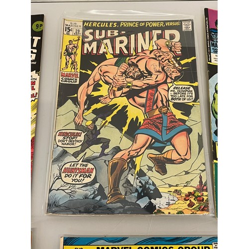 124 - Marvel and DC superhero comics, part of a large collection, Hulk abnd Sub Mariner.

This lot is avai... 