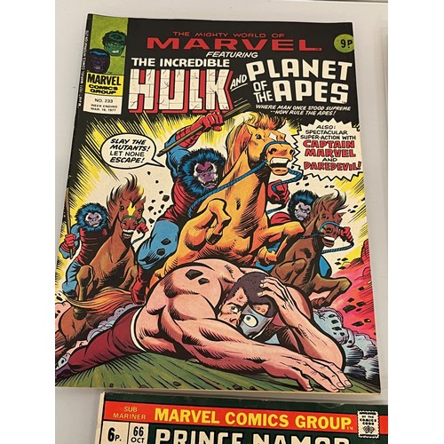 124 - Marvel and DC superhero comics, part of a large collection, Hulk abnd Sub Mariner.

This lot is avai... 