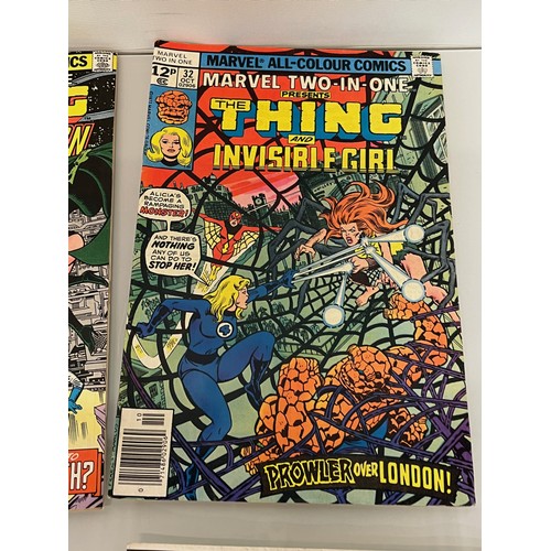 132 - Marvel and DC superhero comics, part of a large collection, The Thing, Moondragon, Invisible Girl, T... 