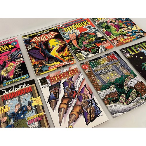 134 - Marvel and DC superhero comics, part of a large collection, Tomb of Dracula, The Defenders, The Term... 