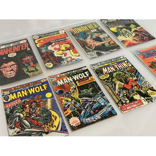 135 - Marvel and DC superhero comics, part of a large collection, Manhunter, Sandman,Jonah hex, man-Wolf, ... 