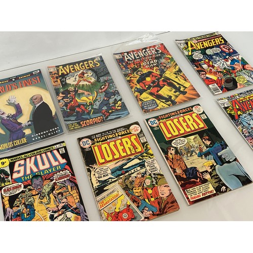 136 - Marvel and DC superhero comics, part of a large collection, World’s Finest, The Avengers, Skull the ... 