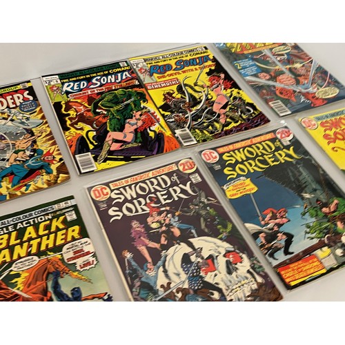 141 - Marvel and DC superhero comics, part of a large collection, The Defenders, Red Sonja, Steel, Black P... 